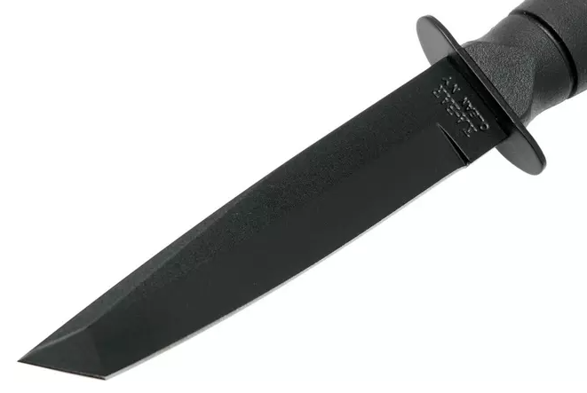 Cuchillo táctico Ka-Bar Kraton G Short Tanto 1254 - Hoja de 13 cm y funda en cuero