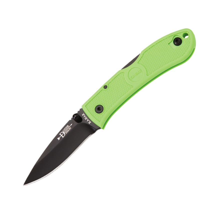 Navaja Ka-Bar Mini Zombie Verde 4072ZG - Hoja de acero inoxidable...