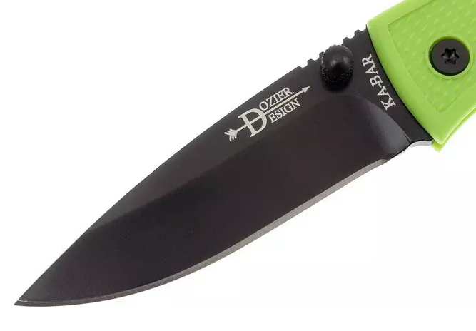 Faca Ka-Bar Mini Zombie Green 4072ZG - lâmina de aço inoxidável de 6 cm