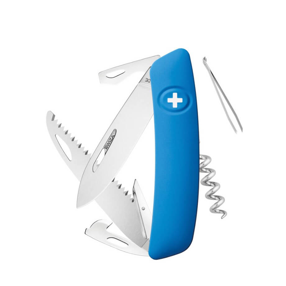 Navaja multiusos Swiza D05 azul con 12 funciones KNI.0050.1030