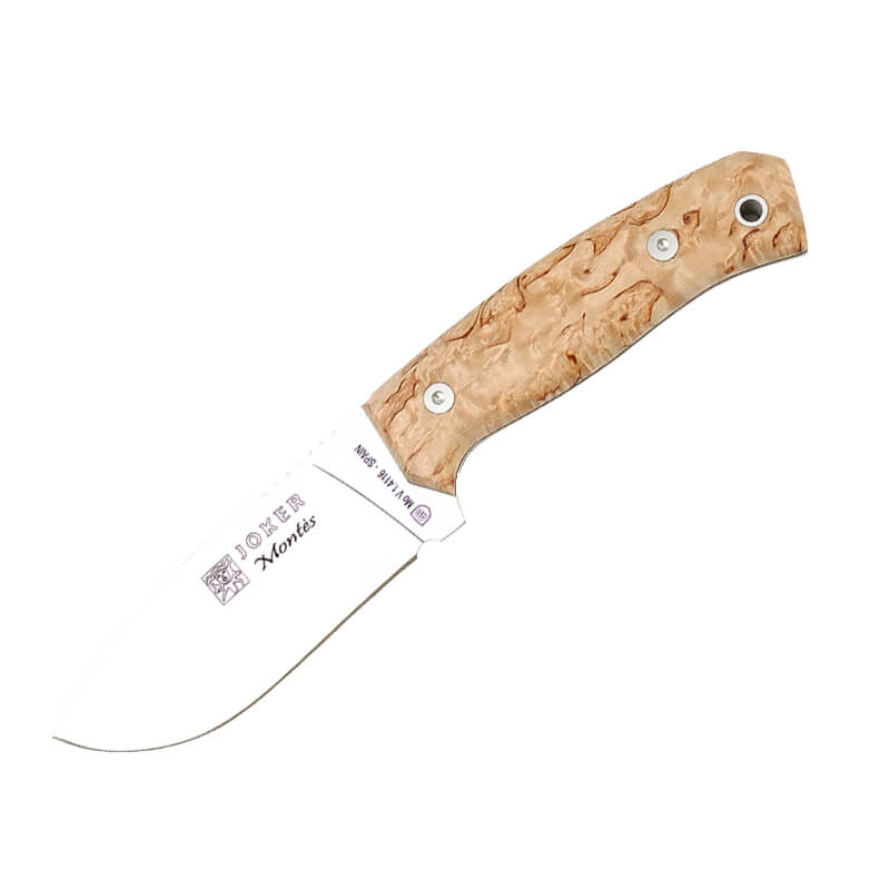 Cuchillo de caza Joker Montés con mango de madera de abedul y hoj...
