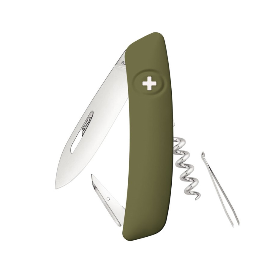 Navaja multiusos Swiza D01 Verde Oliva con 6 funciones KNI.0010.1...