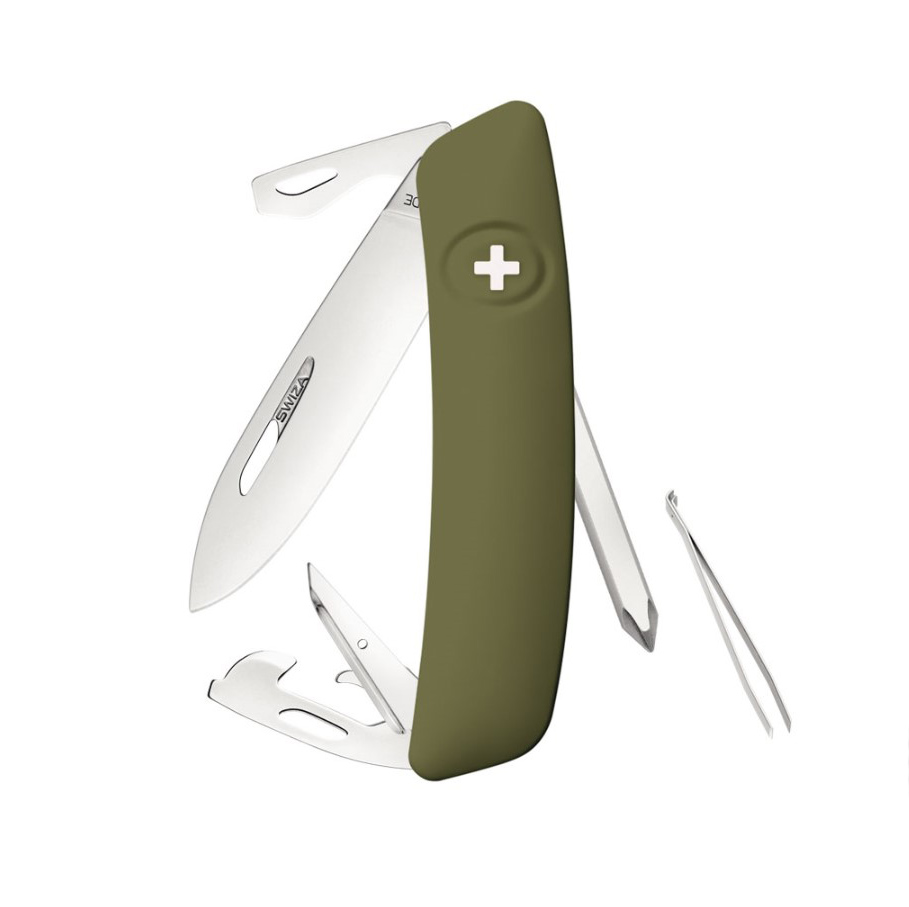Navaja multiusos Swiza D04 verde oliva con 11 funciones KNI.0040....