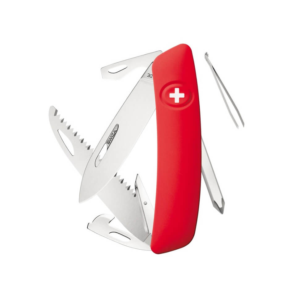 Navaja multiusos Swiza D06 rojo con 12 funciones KNI.0060.1000