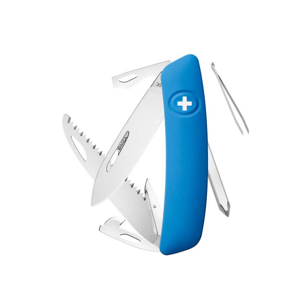 Navaja multiusos Swiza D06 azul con 12 funciones KNI.0060.1030