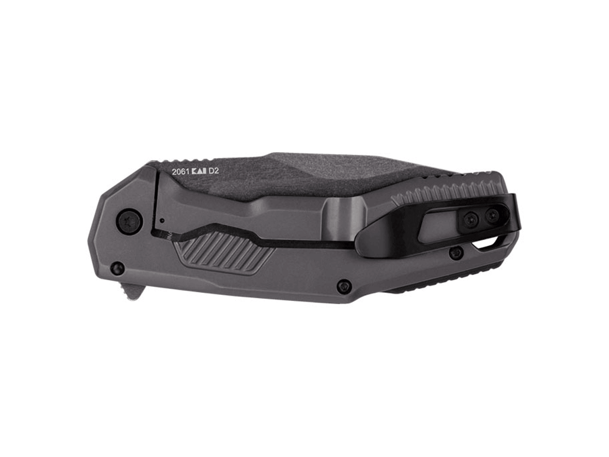 Navaja táctica Kershaw Cannonball 2061 - Hoja de 8,9 cm en acero D2  y mango de acero inoxidable