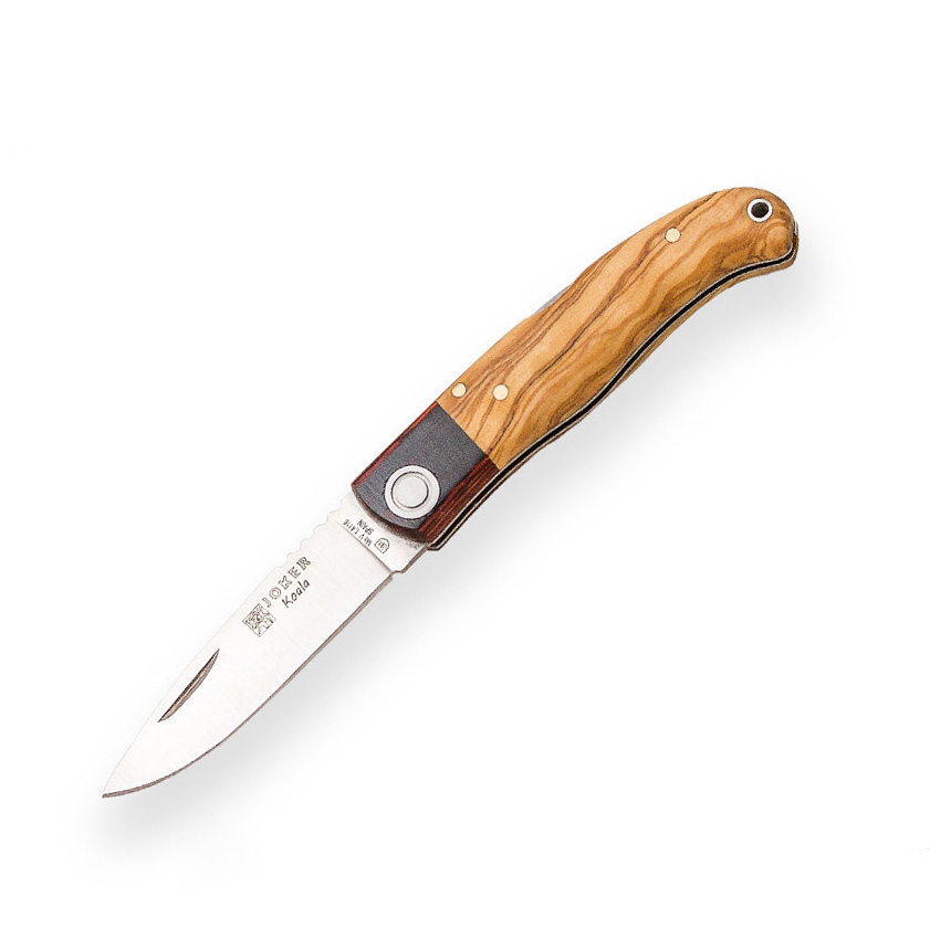 Navaja de bolsillo Joker Koala con mango de madera de olivo y hoj...