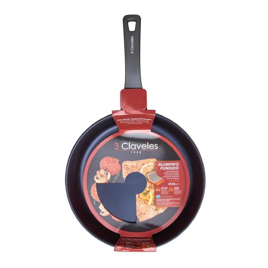 Sartén QuanTanium 28 cm 3 Claveles modelo Dark