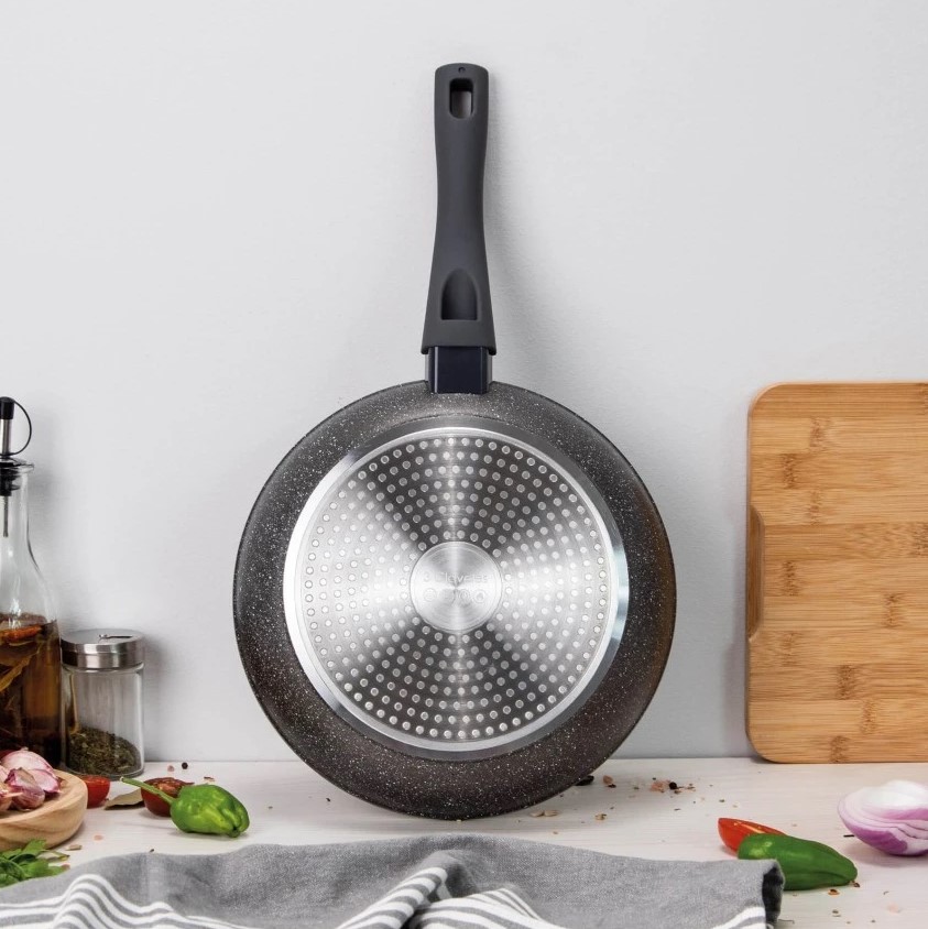 Sartén Antiadherente QuanTanium 3 Claveles Grey 24 cm