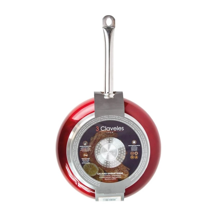 QuanTanium 3 Claveles Red Special Padella Antiaderente 30 cm