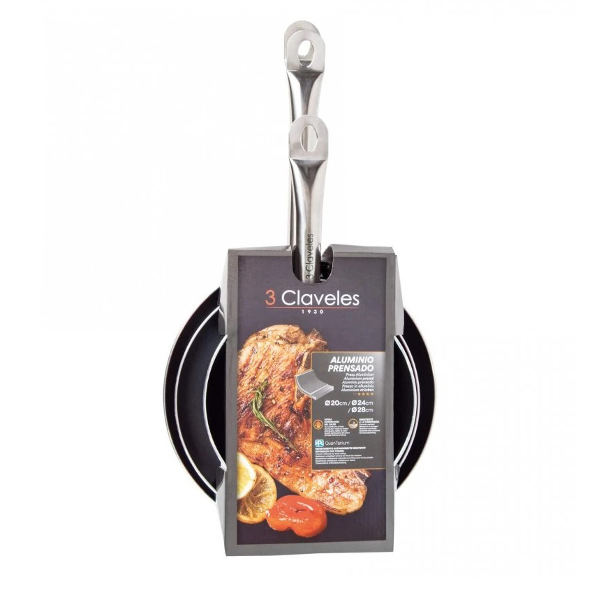 Set 3 padelle Red Special 3 Claveles 20 - 24 - 28 cm