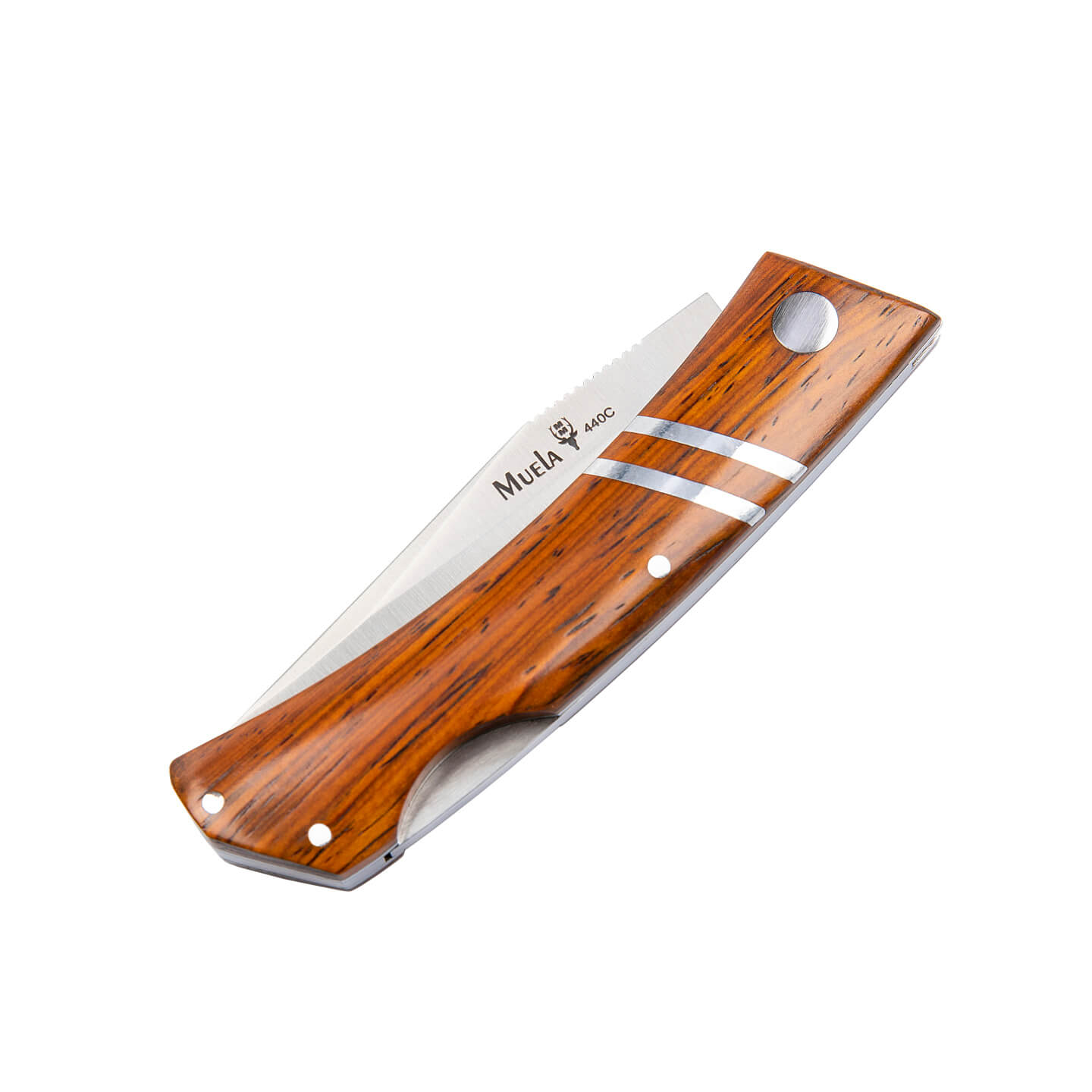 Navaja de caza Muela ZX-8CO con mango de madera de cocobolo y hoja de acero 440C de 8.5 cm