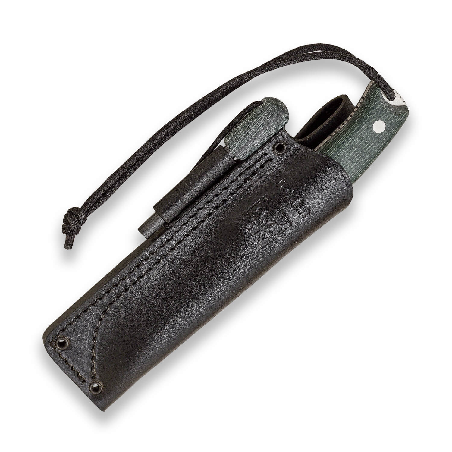 Cuchillo bushcraft Joker Oso TS1 yute micarta verde con pedernal