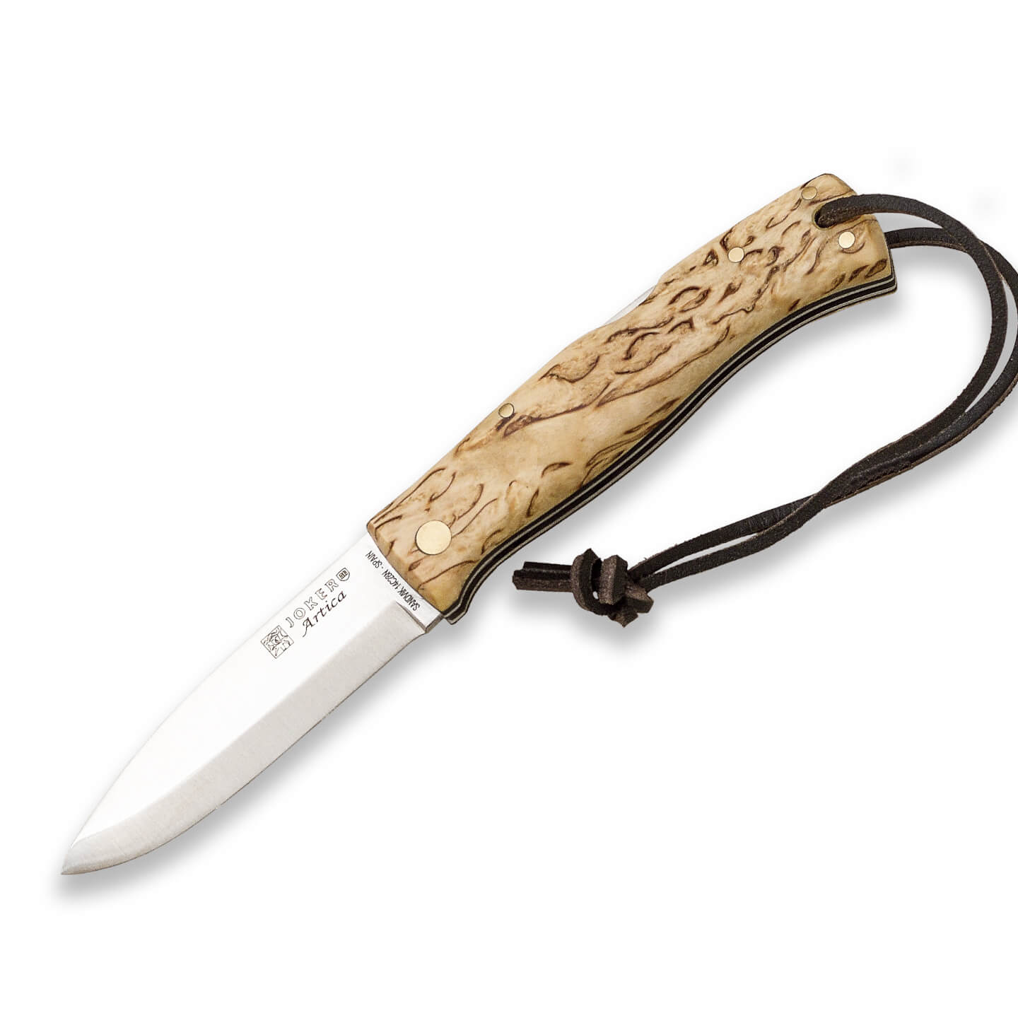 Canivete Joker Artica com cabo de bétula encaracolado e lâmina de...