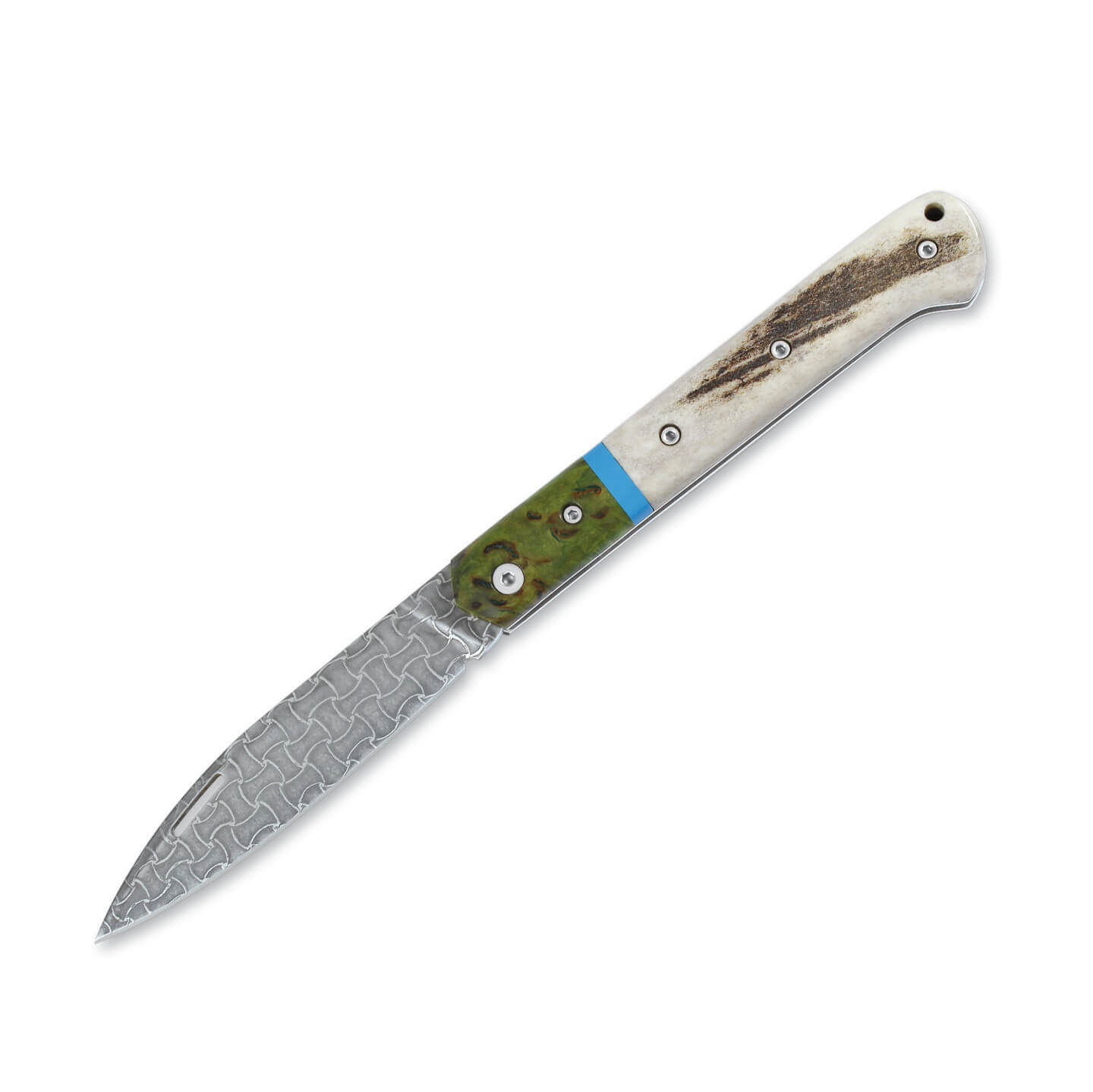 Navaja artesana Nieto Artesanal con mango de ciervo y hoja de Böh...