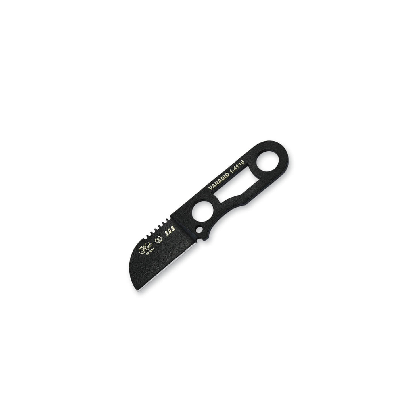 Cuchillo de cuello Nieto SOS negro con hoja de 3 cm