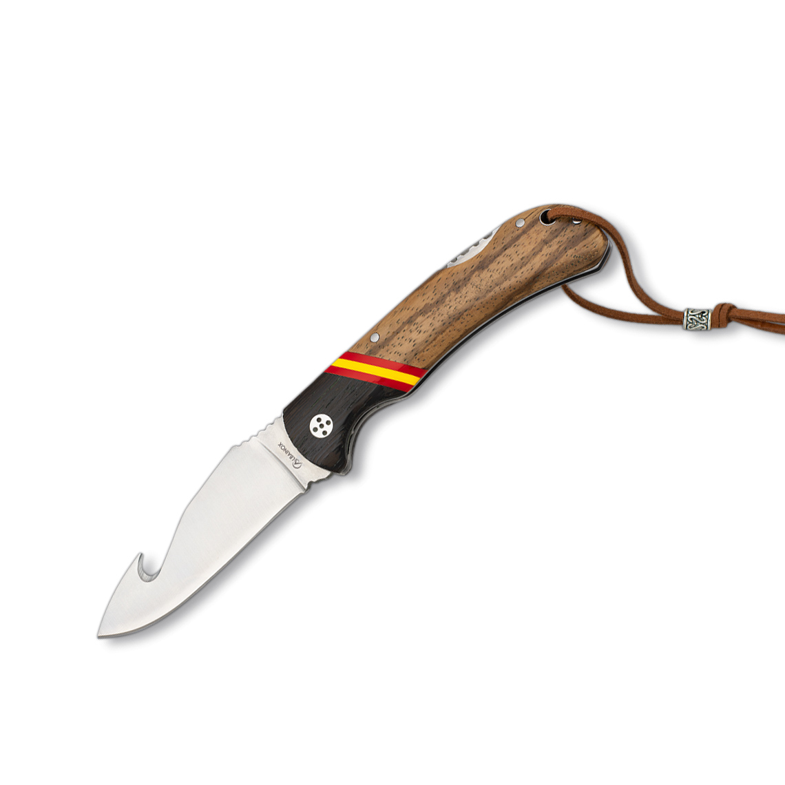 Canivete skinner com cabo resistente e bandeira espanhola