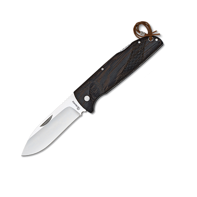 Couteau de poche avec manche en bois de wengé et lame de 9,5 cm