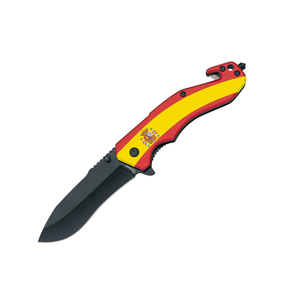 Coltello tascabile in ABS con rivestimento bandiera spagnola e la...