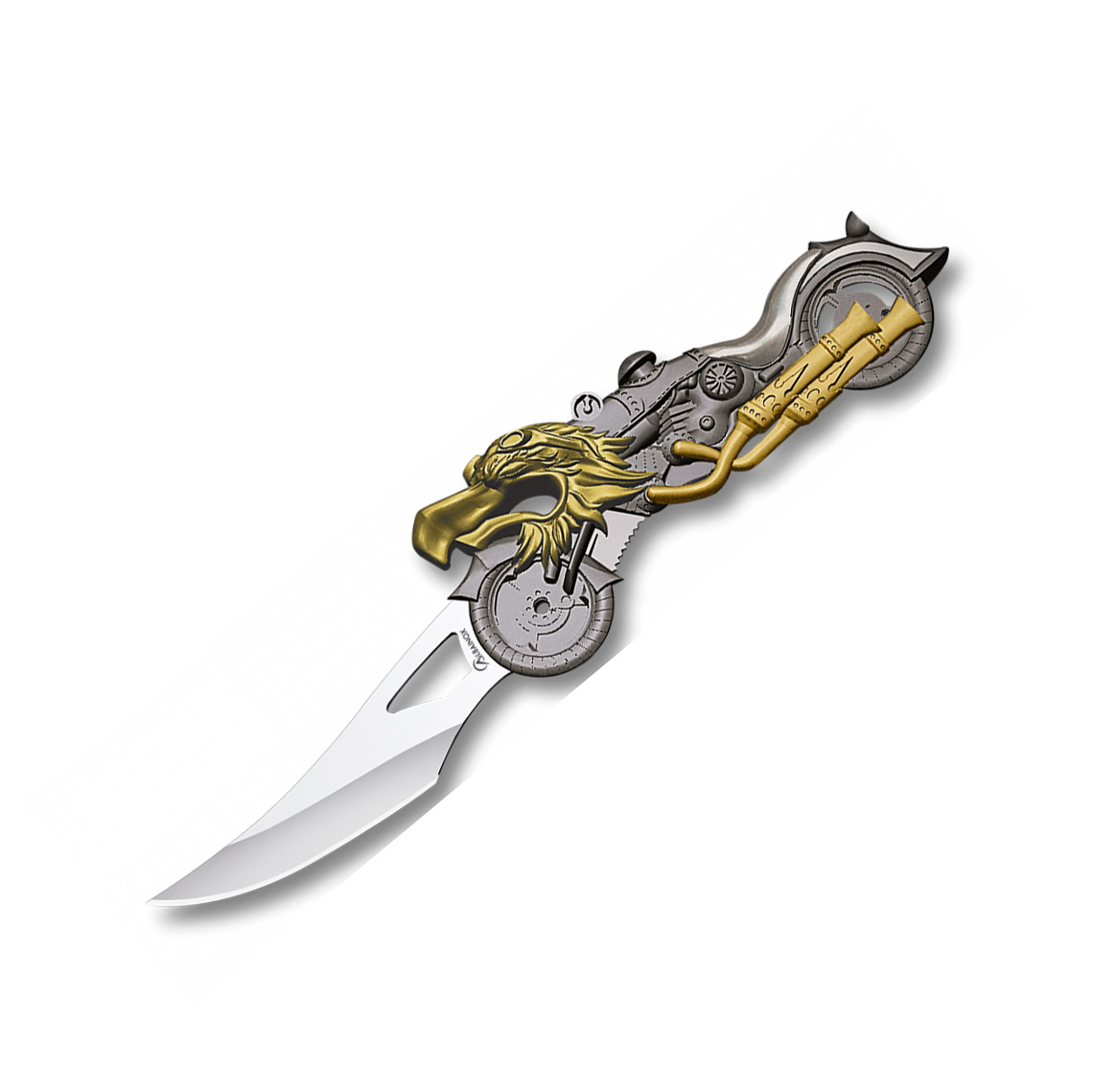 Coltello tascabile Moto eagle con manico in zama e lama da 7,5 cm