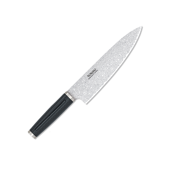 Cuchillo de cocina Gyuto con hoja de acero damasco de 21.5 cm y m...