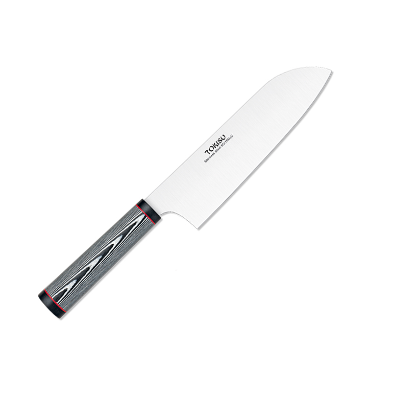 Cuchillo de cocina Santoku con hoja de 19.5 cm y mango de G10 pat...