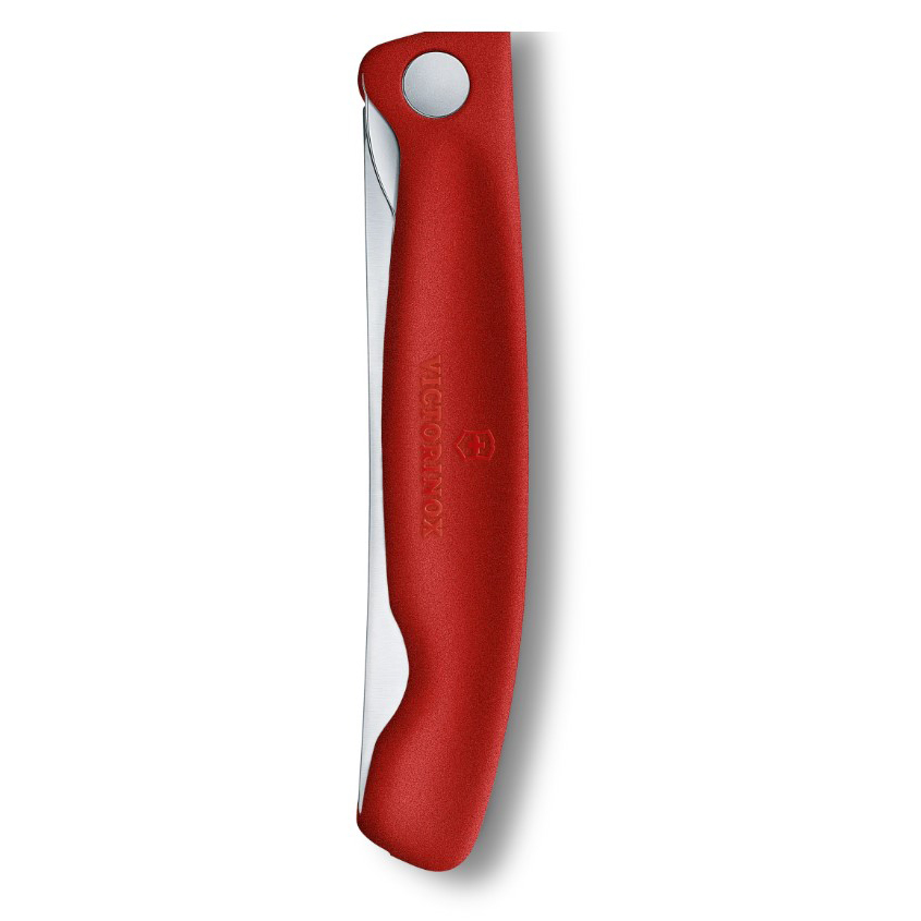Cuchillo de mesa plegable Victorinox Swiss Classic filo dentado mango rojo