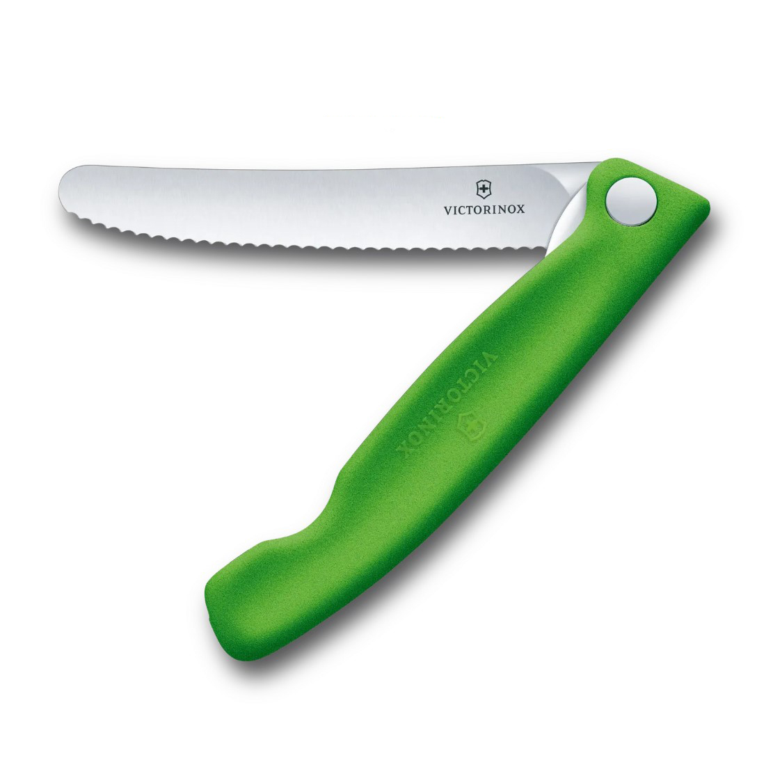 Cuchillo de mesa plegable Victorinox Swiss Classic filo dentado mango verde