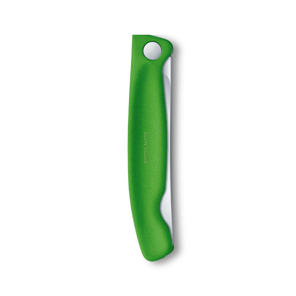 Cuchillo de mesa plegable Victorinox Swiss Classic filo dentado mango verde