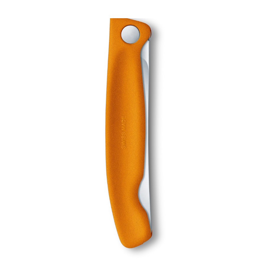 Couteau de table pliant Victorinox Swiss Classic bord dentelé manche orange