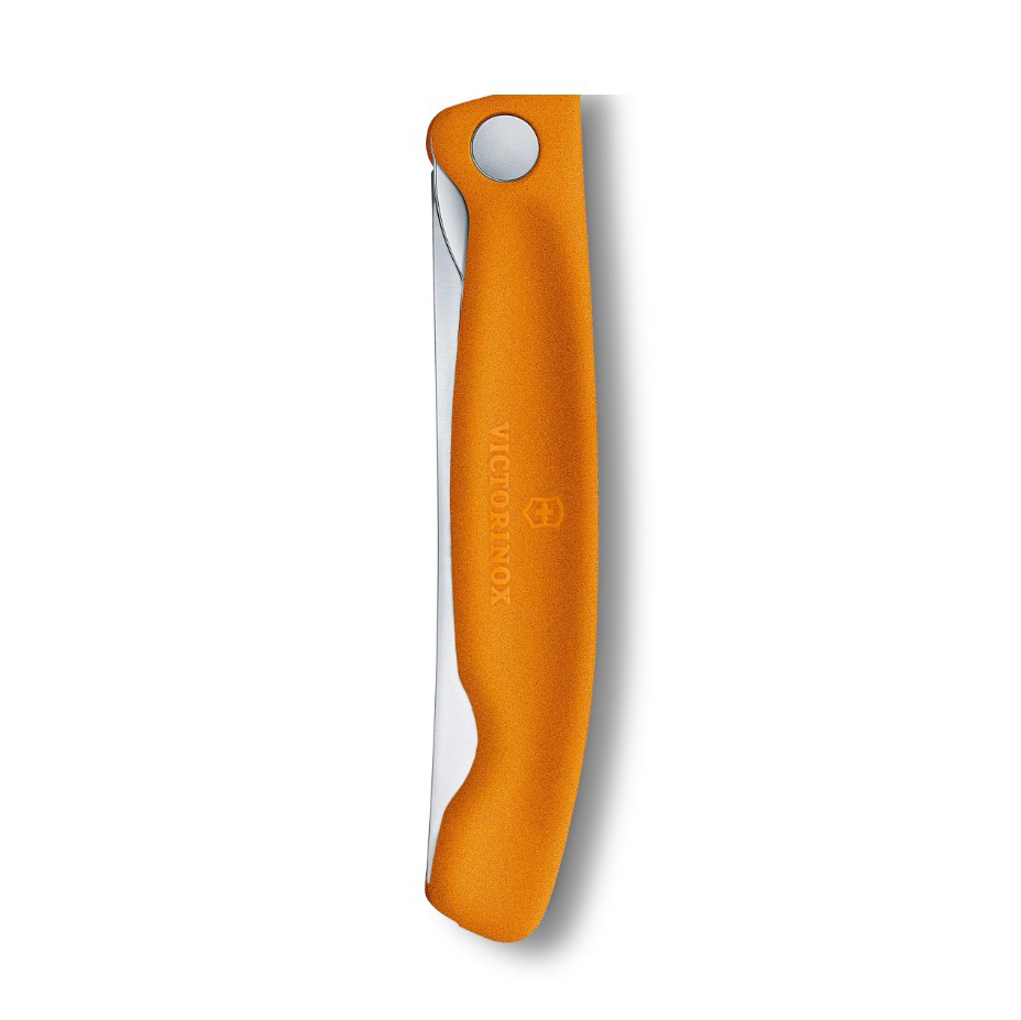 Couteau de table pliant Victorinox Swiss Classic bord dentelé manche orange