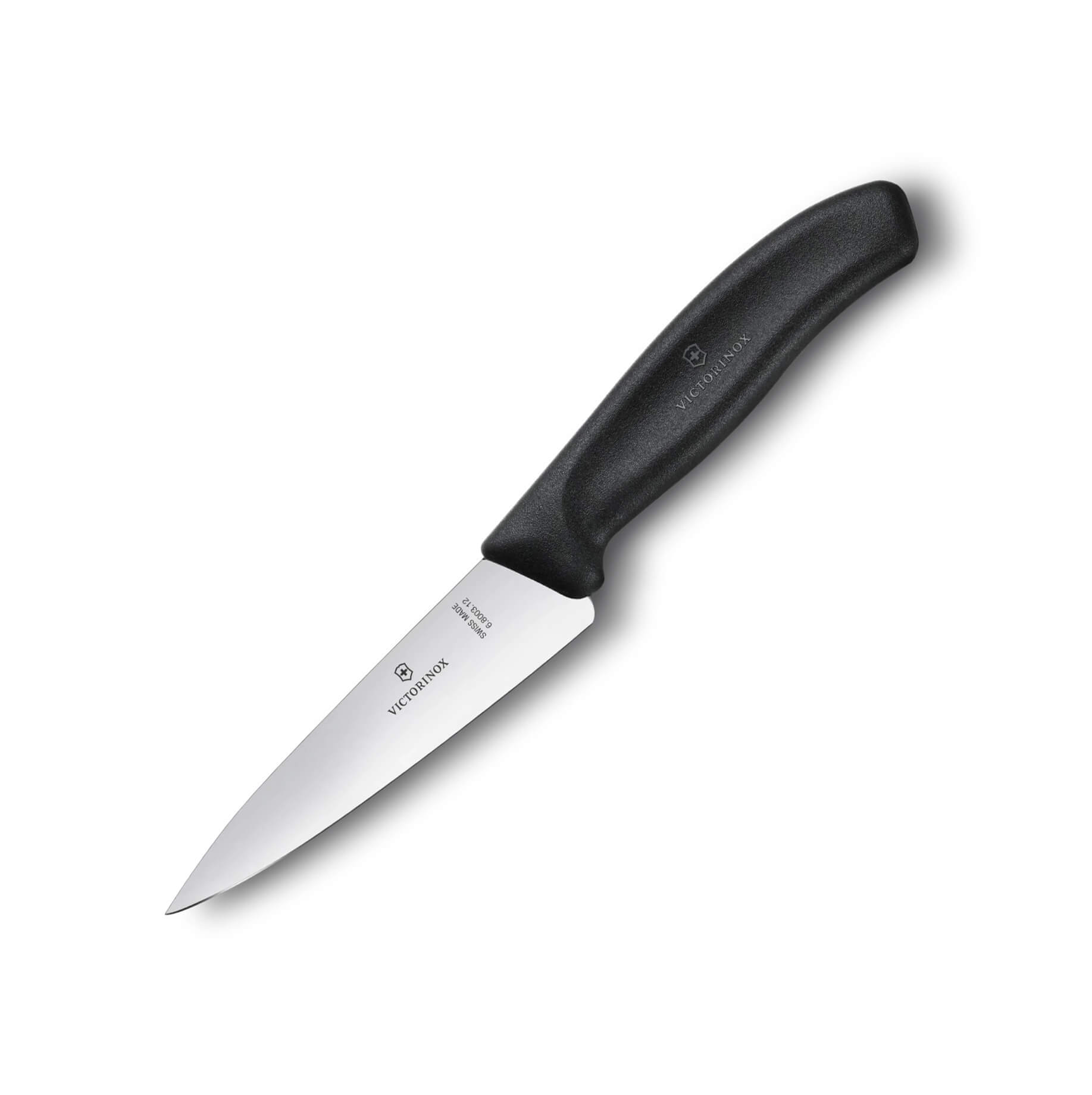 Victorinox Kochmesser mit schwarzem Griff, 12 cm Klinge und glatt...