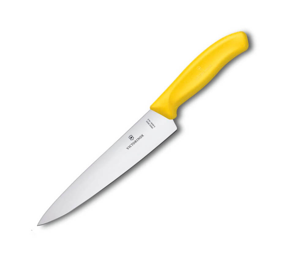 Cuchillo de chef Victorinox de mango amarillo con hoja de 19 cm y...