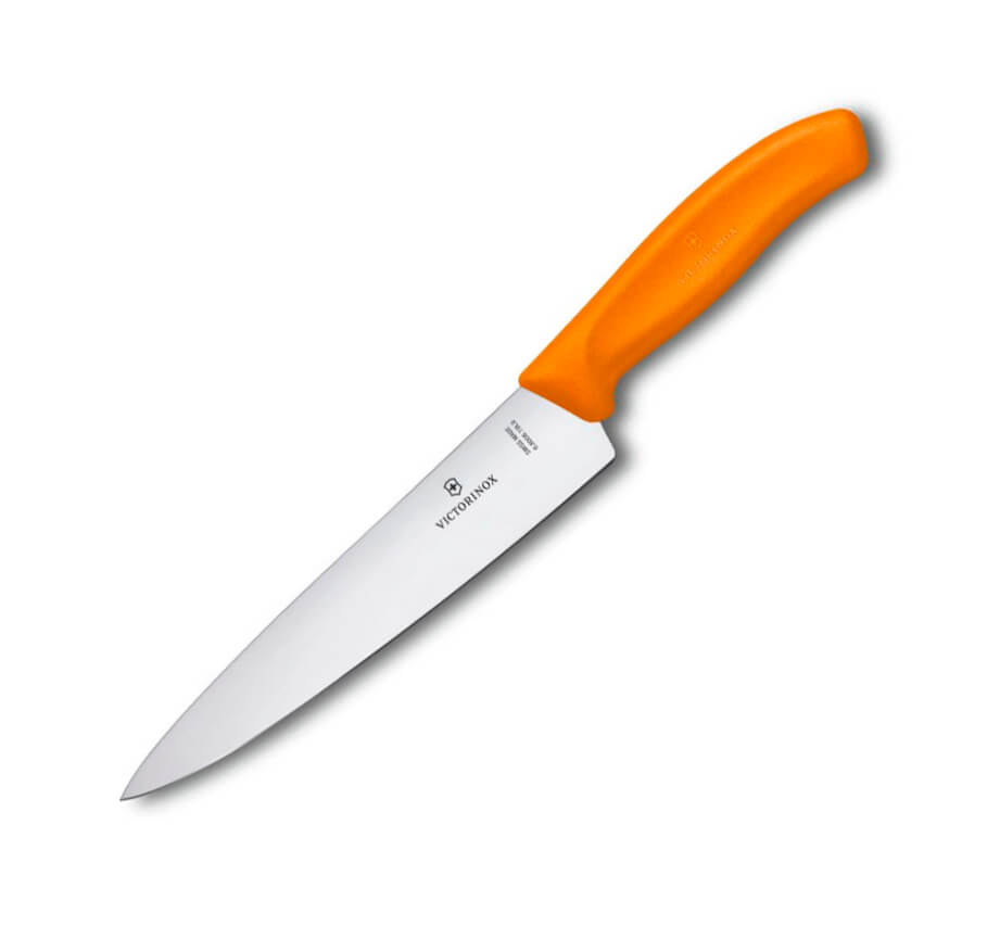 Cuchillo de chef Victorinox de mango naranja con hoja de 19 cm y ...