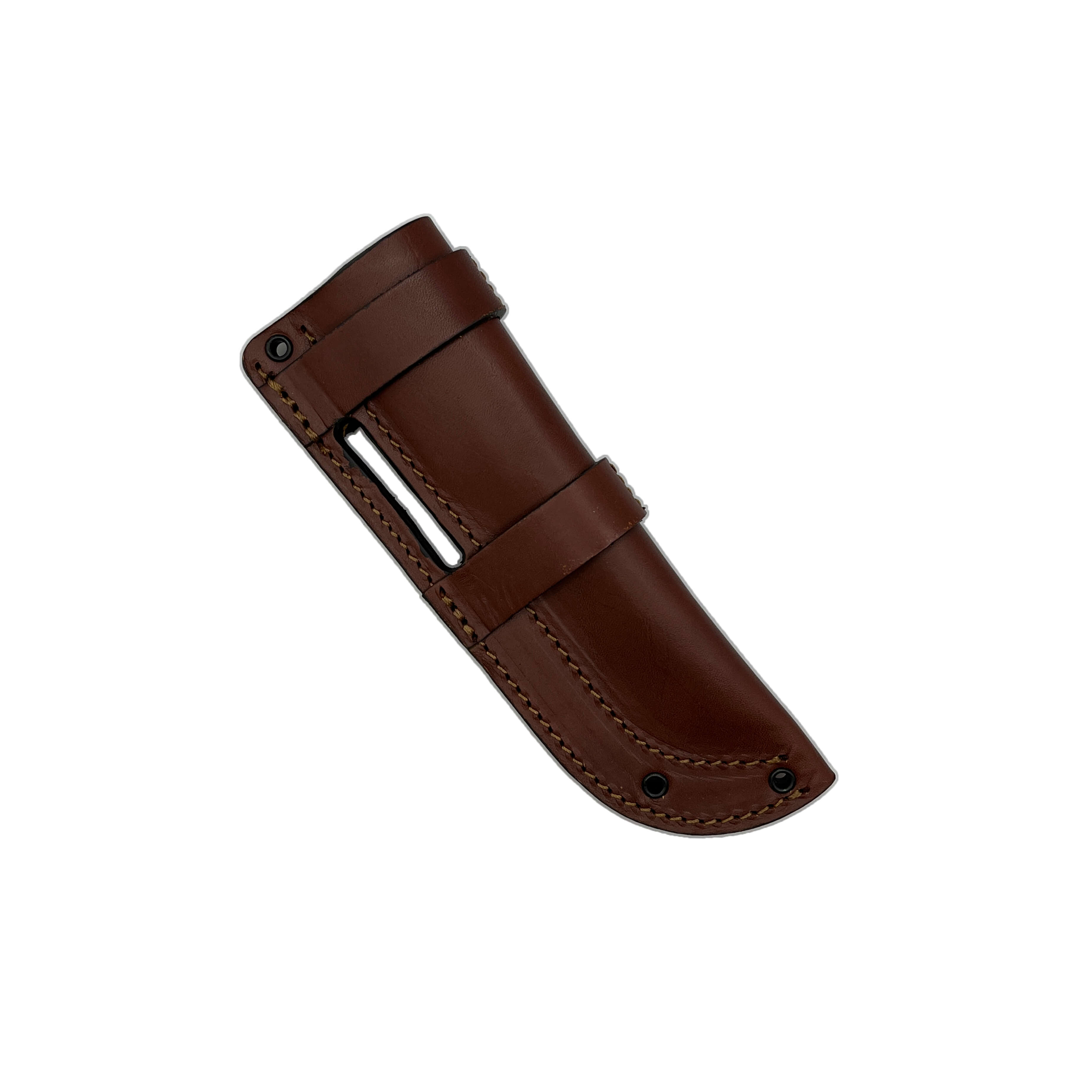 Amarok-4S bushcraft knife with walnut wood handle and 4" Scandinavian hollowed blade