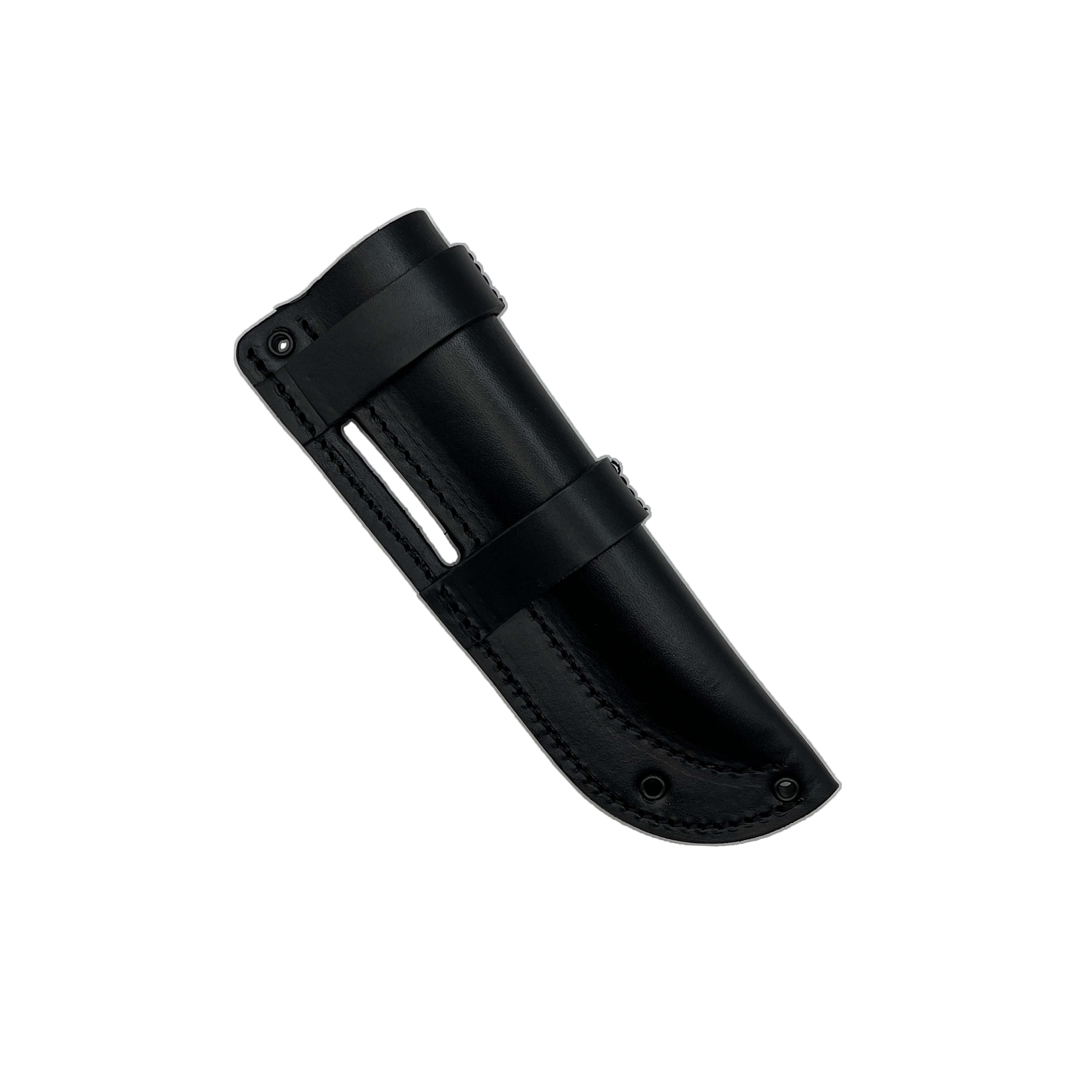 Cuchillo bushcraft Amarok-4S con mango de micarta negra y hoja escandi de 4"