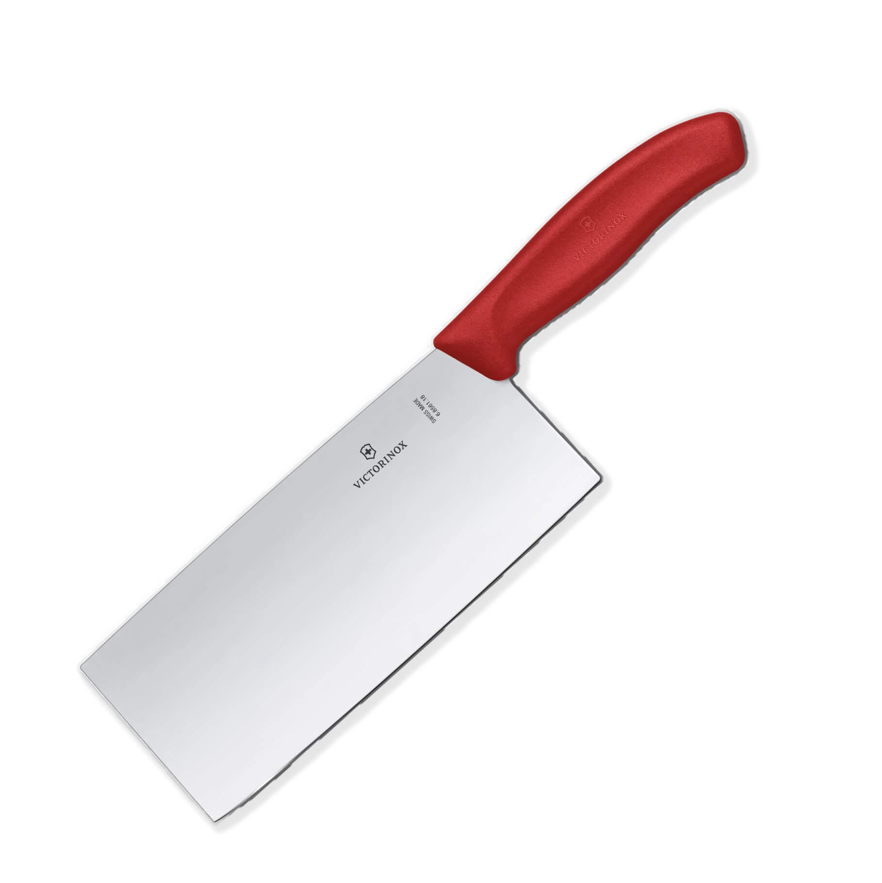 Cuchillo de chef chino Victorinox de mango rojo con hoja de 18 cm...