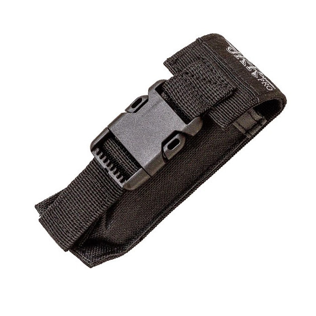 JKR PRO tactical knife with black rubberized aluminum handle