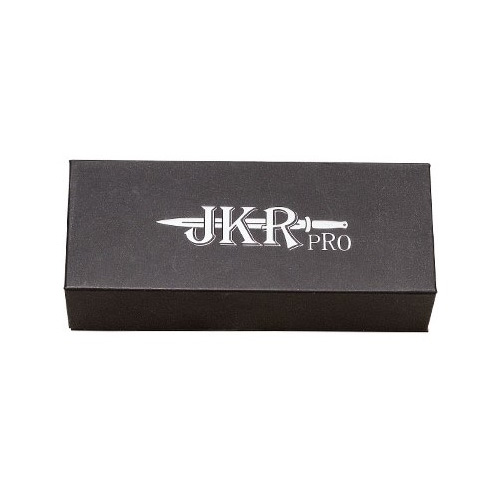 JKR PRO tactical knife with black rubberized aluminum handle