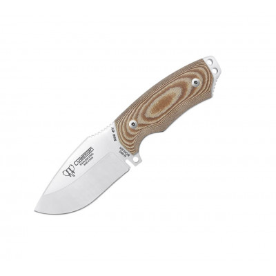 Cuchillo Cudeman Mini Boina Verde. Mango micarta marrón. Funda cu...
