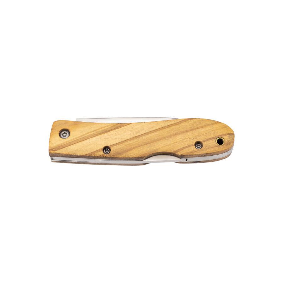 Pocket knife with 7.3 cm satin blade and olive wood handle