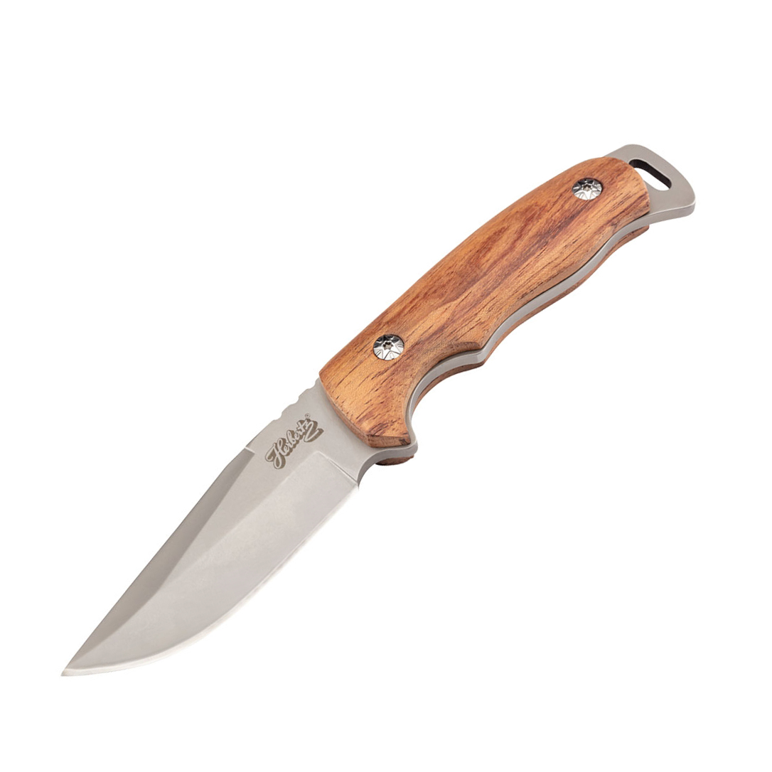 Cuchillo de caza Herbertz con mango de madera de olivo y hoja de ...