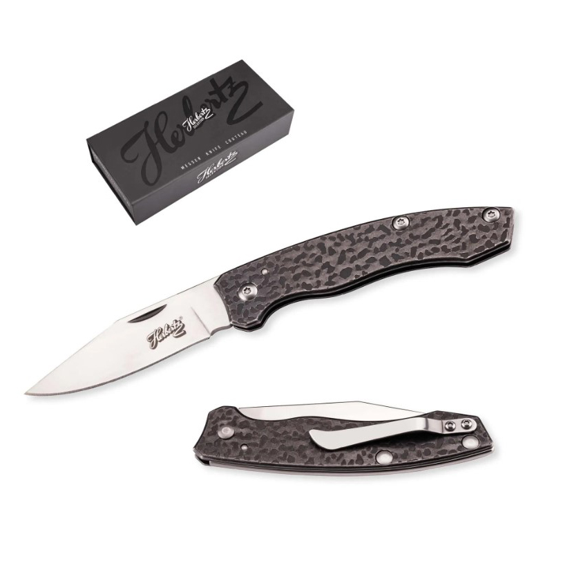 Stainless steel pocket knife with 8 cm blade