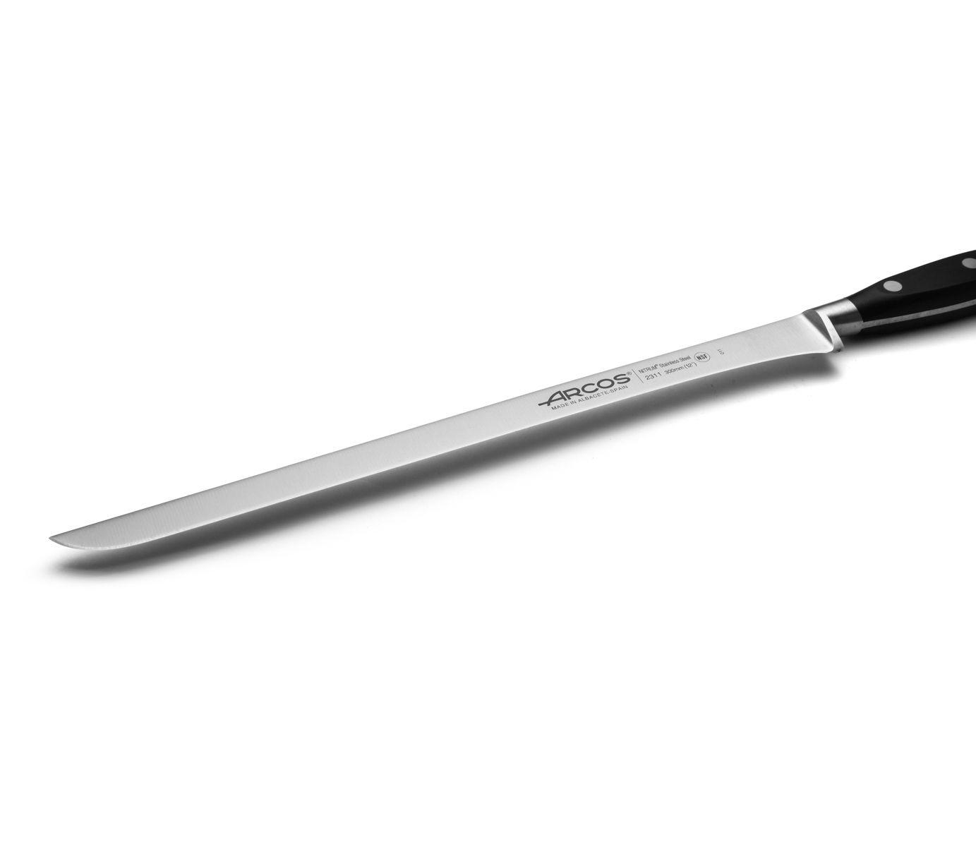 Cuchillo jamonero flexible Arcos Riviera Negra con hoja de 30 cm