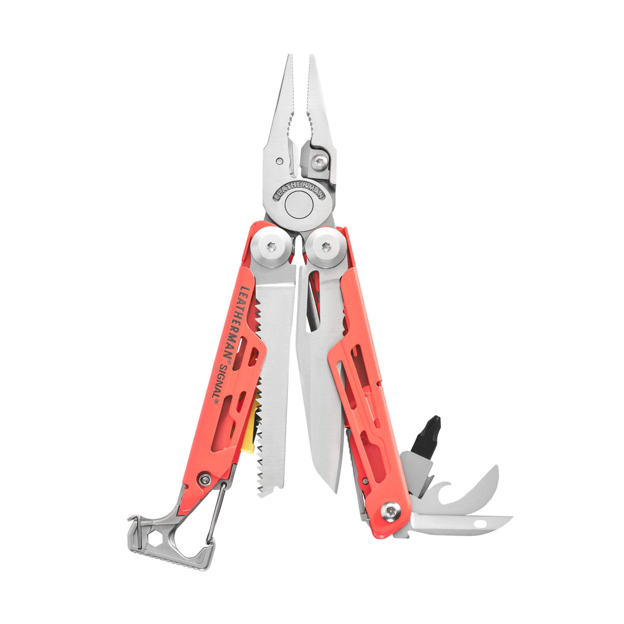 Alicate multiusos Leatherman Signal Guava  con funda de nylon neg...