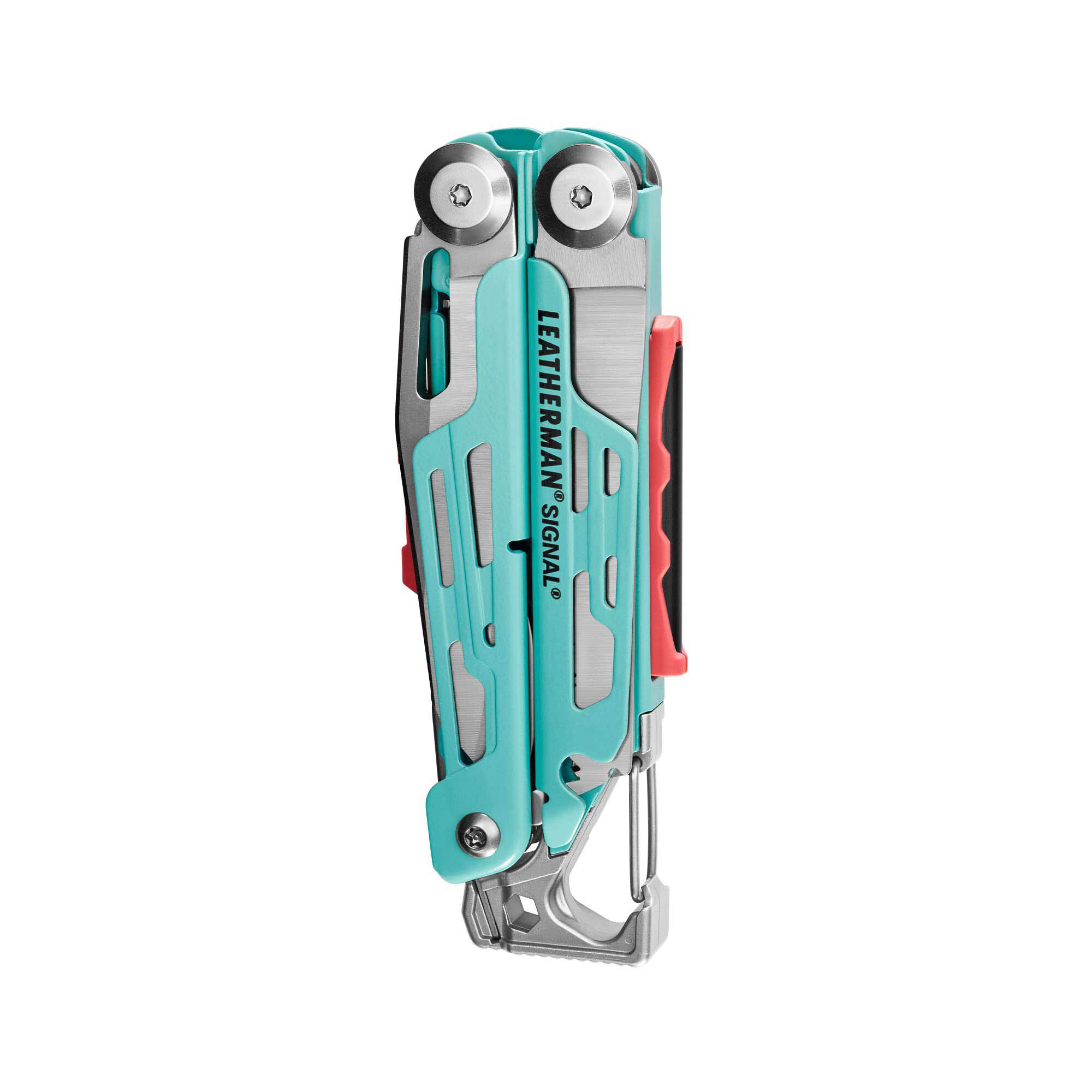 Leatherman Signal Aqua and Gray Multi-Tool Pliers with Black Nylon Sheath