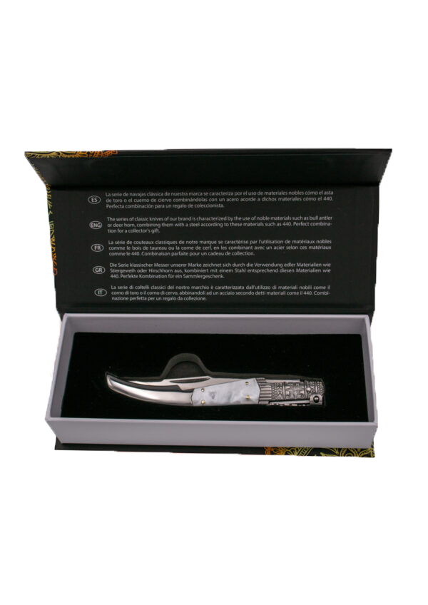 Canivete de catraca arabe Serie Seda Perla 13cm