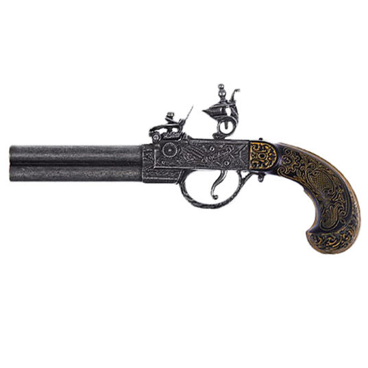 Replica Pistola inglesa Twigg. S.XVIII acabado pavonado