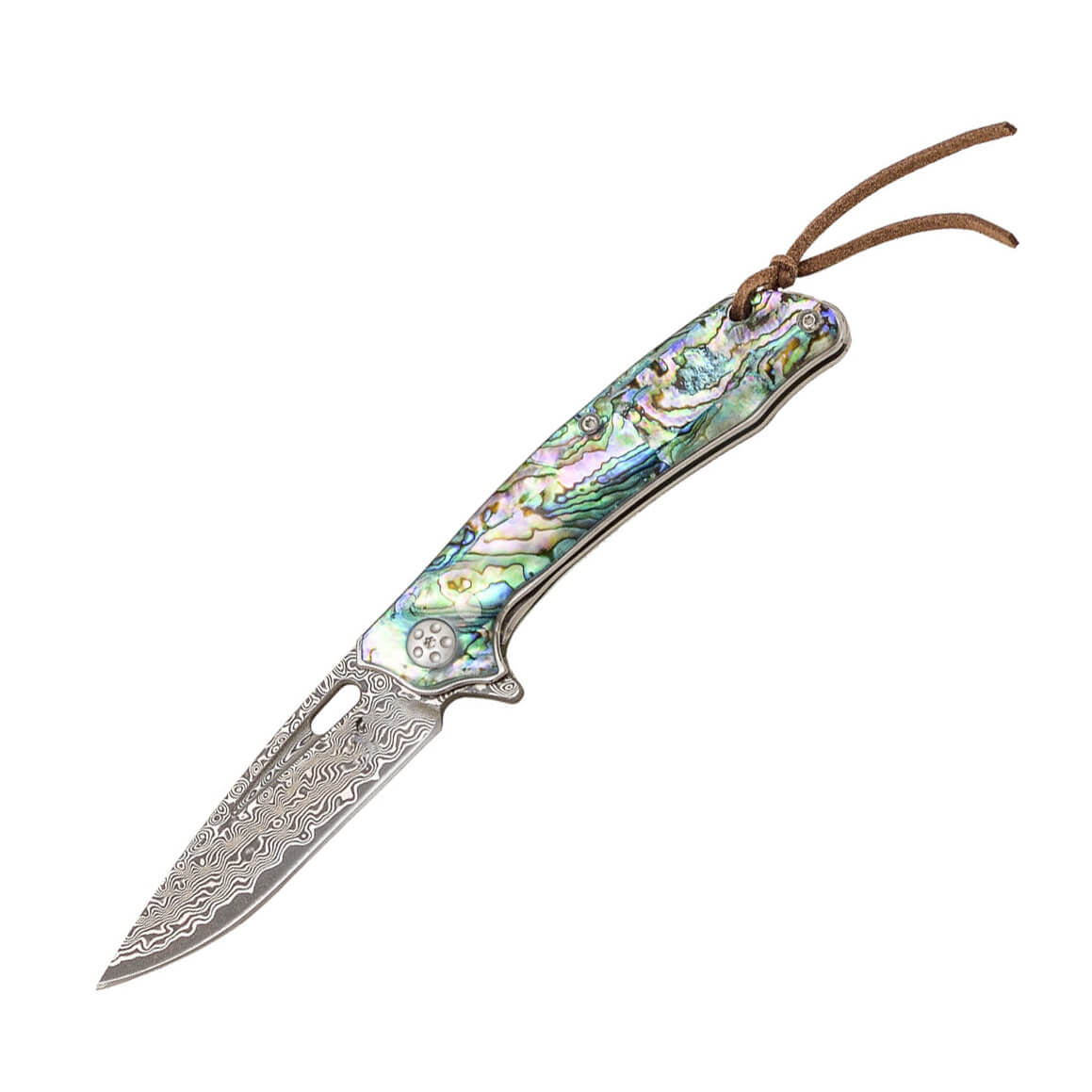 Canivete tático com cabo multicolorido e lâmina de aço VG10 de 67...