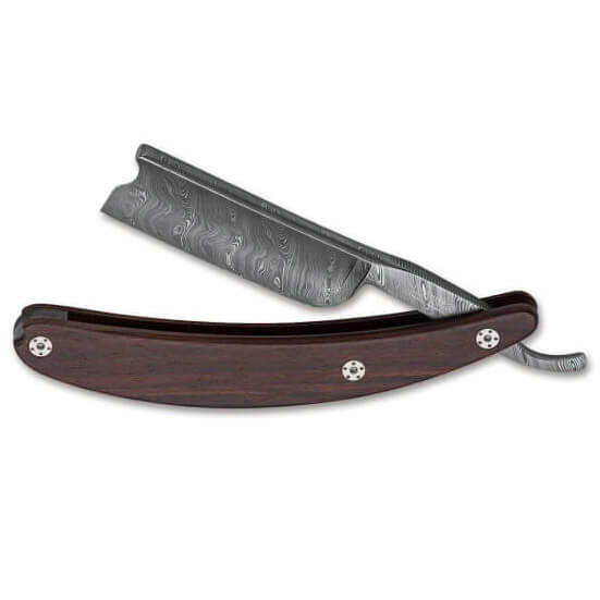 Navaja de Afeitar con Hoja de Acero de Damasco